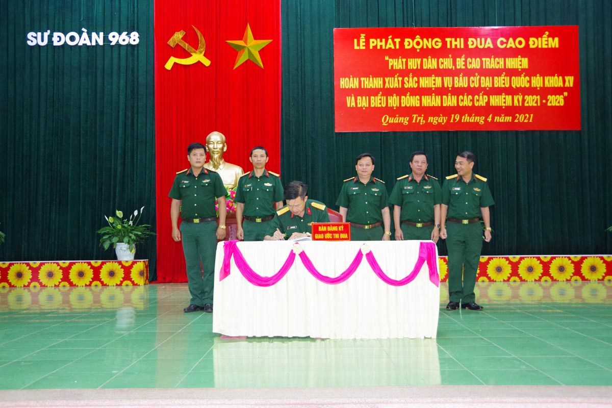 Các đơn vị phát động thi đua cao điểm chào mừng bầu cử đại biểu Quốc hội khóa XV và đại biểu Hội đồng nhân dân các cấp

